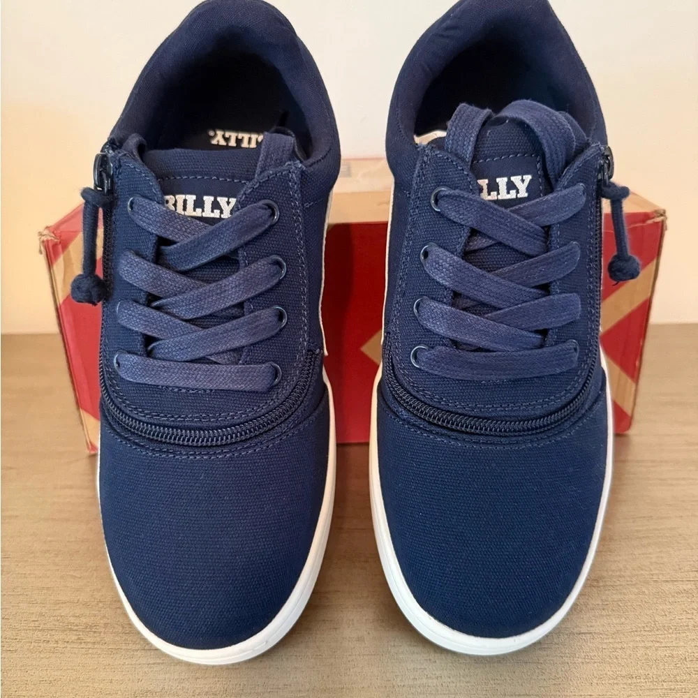 NEW Menβs Billy CS Sneaker Low Navy Blue White 7.5 M - Picture 2 of 7